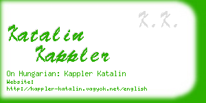 katalin kappler business card
